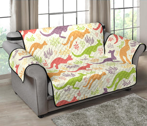 Colorful Kangaroo Pattern Loveseat Couch Cover Protector