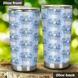 Octopus Heart Pattern Tumbler