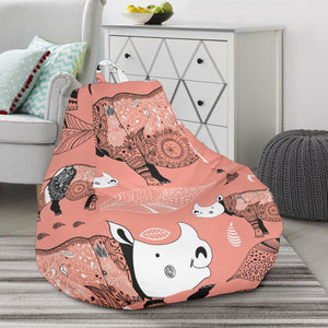 Rhino Tribal Pattern Bean Bag Cover