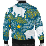 Polar Bear Pattern Men Bomber Jacket