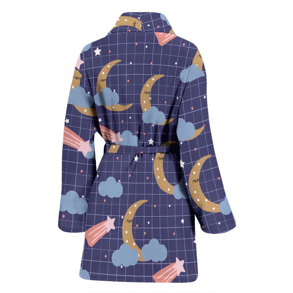 Moon Star Could Pattern Women Bathrobe