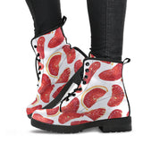 Grapefruit Pattern Leather Boots