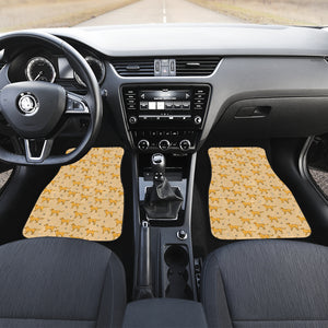 Golden Retriever Pattern Print Design 04 Front Car Mats