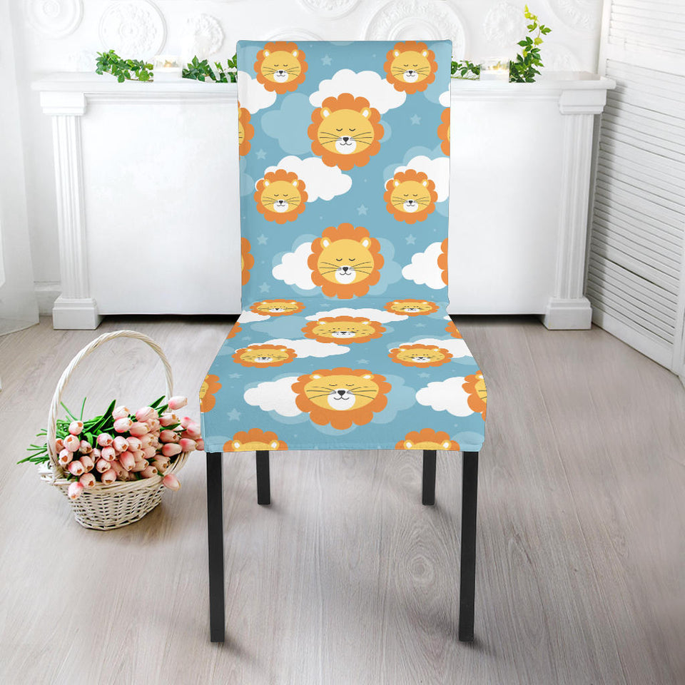 Lion Pattern Print Design 05 Dining Chair Slipcover