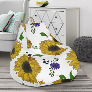 Sunflower Pattern Background Bean Bag Cover