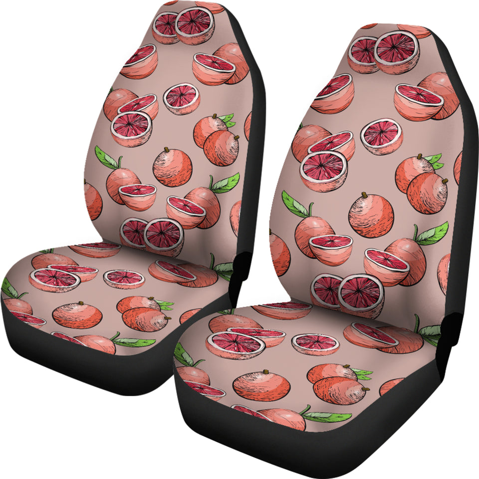Grapefruit Pattern Background Universal Fit Car Seat Covers