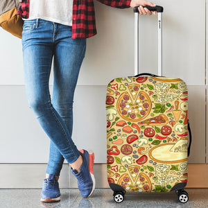 Pizza Pattern Background Luggage Covers