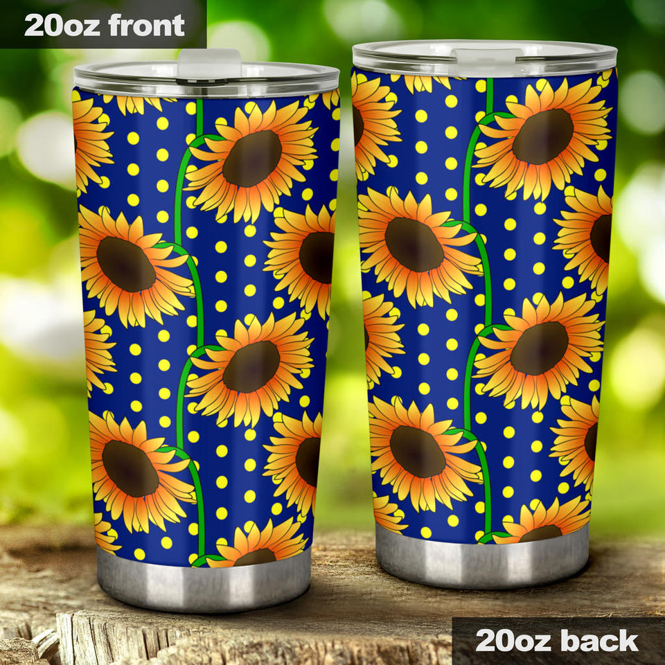 Sunflower Pokka Dot Pattern Tumbler