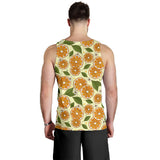 Sliced Orange Leaves  Pattern Men Tank Top