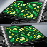 Cucumber Pattern Background Car Sun Shade