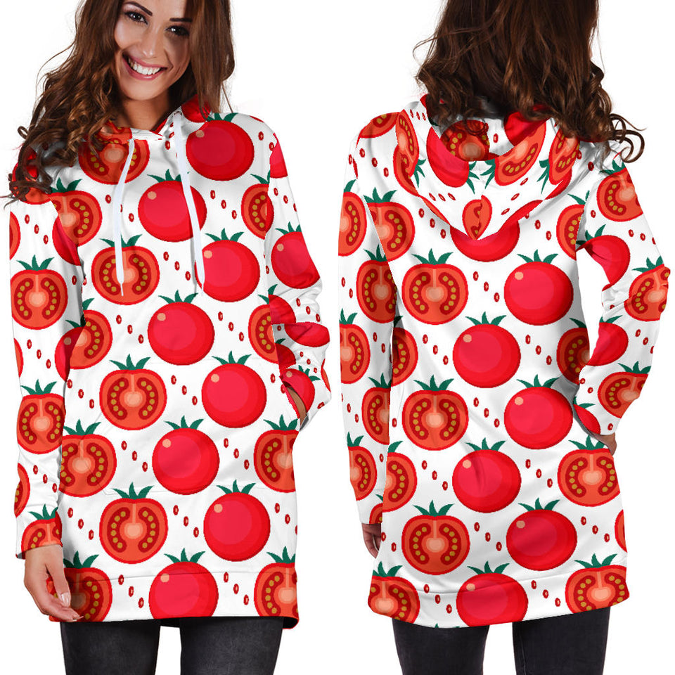 Tomato Pattern Women Hoodie Dress