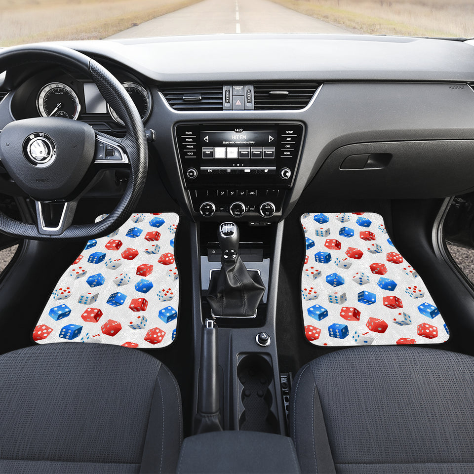 Dice Pattern Print Design 01 Front Car Mats