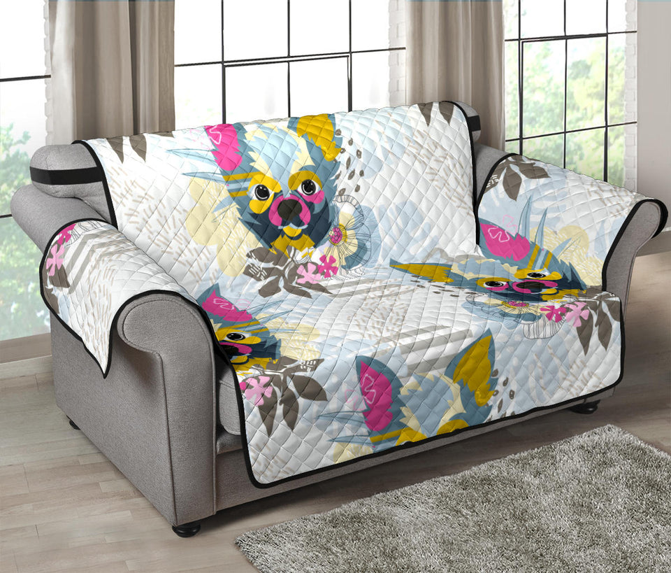 Chihuahua Pattern Loveseat Couch Cover Protector