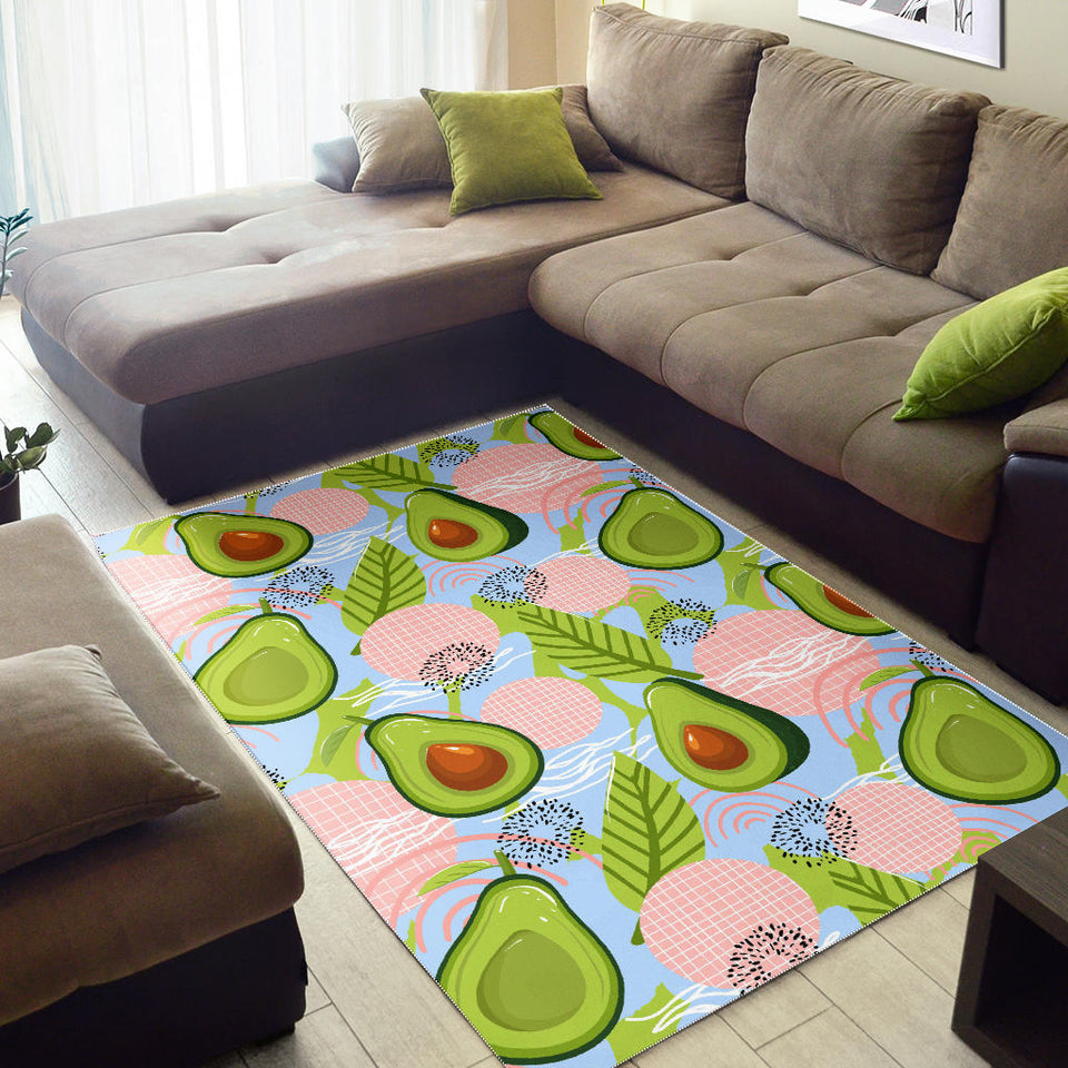 Avocado Pattern Theme Area Rug