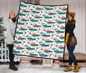 Whale Jelly Fish Pattern  Premium Quilt