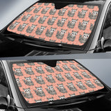 Raccoon Heart Pattern Car Sun Shade