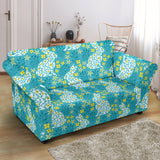 Rabbit Flower Theme Pattern Loveseat Couch Slipcover