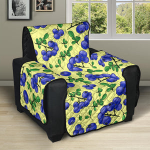 Blueberry Leaves Pattern Recliner Cover Protector