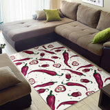 Red Chili Pattern background Area Rug
