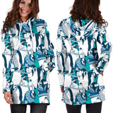 Penguin Pattern Women Hoodie Dress