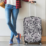 Snake Gray Pattern Luggage Covers