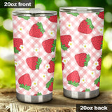 Strawberry Pattern Stripe Background Tumbler