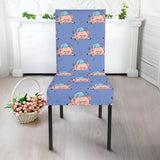 Pig Pattern Print Design 03 Dining Chair Slipcover