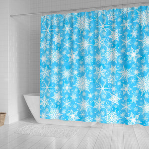 Snowflake Pattern Shower Curtain Fulfilled In US