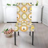 Lion Pattern Print Design 04 Dining Chair Slipcover