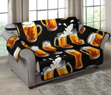 Beer Pattern Background Loveseat Couch Cover Protector