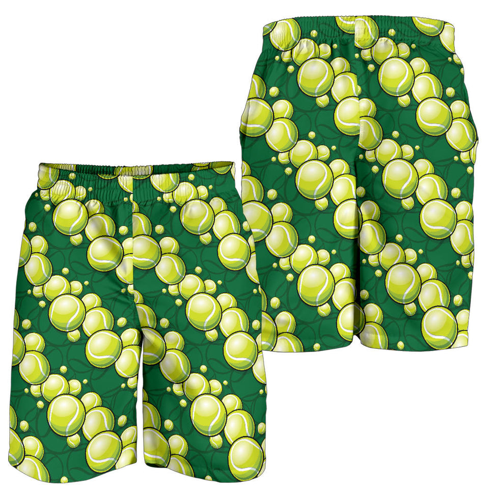 Tennis Pattern Print Design 04 Men Shorts