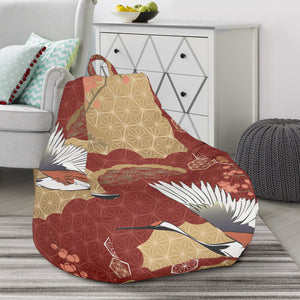 Japanese Crane Theme Pattern Bean Bag Cover