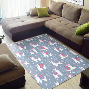 Llama Chirstmas Pattern Area Rug