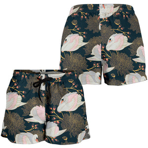 Swan Pattern Women Shorts