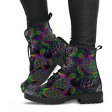 Sea Turtle Pattern Leather Boots