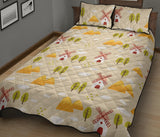 Windmill Pattern Quilt Bed Set