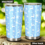 Snowflake Deer Pattern Tumbler