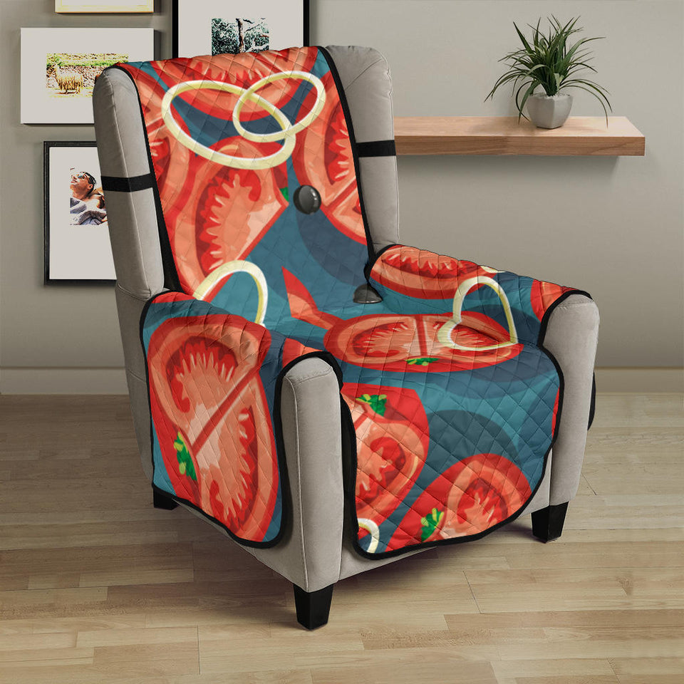 Tomato Pattern Background Chair Cover Protector