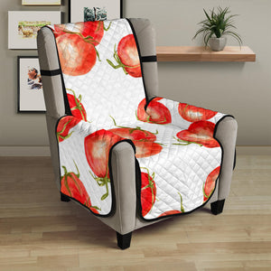 Tomato Water Color Pattern Chair Cover Protector