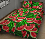 Watermelon Pattern Theme Quilt Bed Set