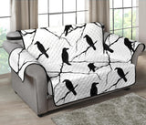 Crow Pattern Background Loveseat Couch Cover Protector