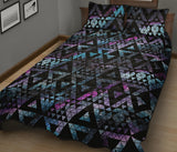 Space Galaxy Tribal Pattern Quilt Bed Set