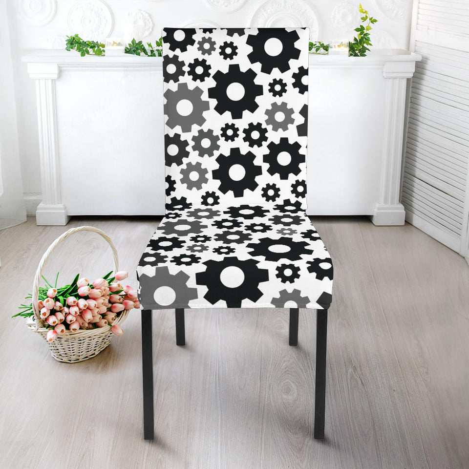Gear Pattern Print Design 01 Dining Chair Slipcover