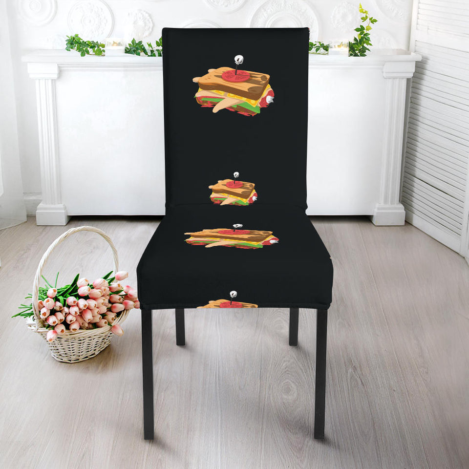 Sandwich Pattern Print Design 03 Dining Chair Slipcover