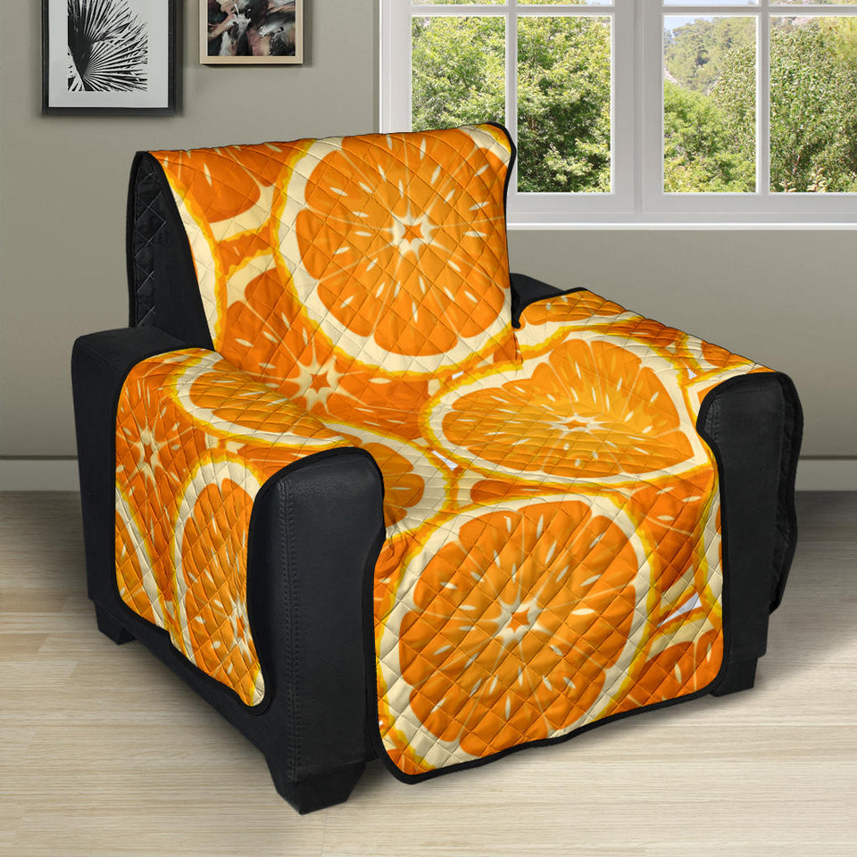 Sliced Orange Pattern Recliner Cover Protector