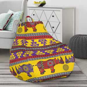 Rhino African Afro Dashiki Adinkra Kente Ethnic Motifs Bean Bag Cover