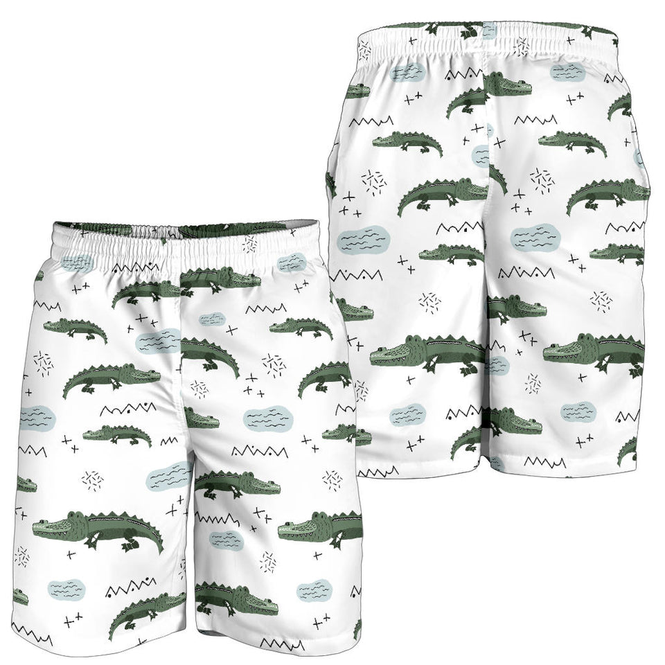 Crocodile Pattern Background Men Shorts