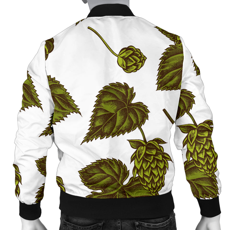 Hop Leaves Pattern Men Bomber Jacket