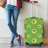 Bonsai Pattern Green Background Cabin Suitcases Luggages