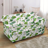 Lotus Waterlily Pattern Loveseat Couch Slipcover
